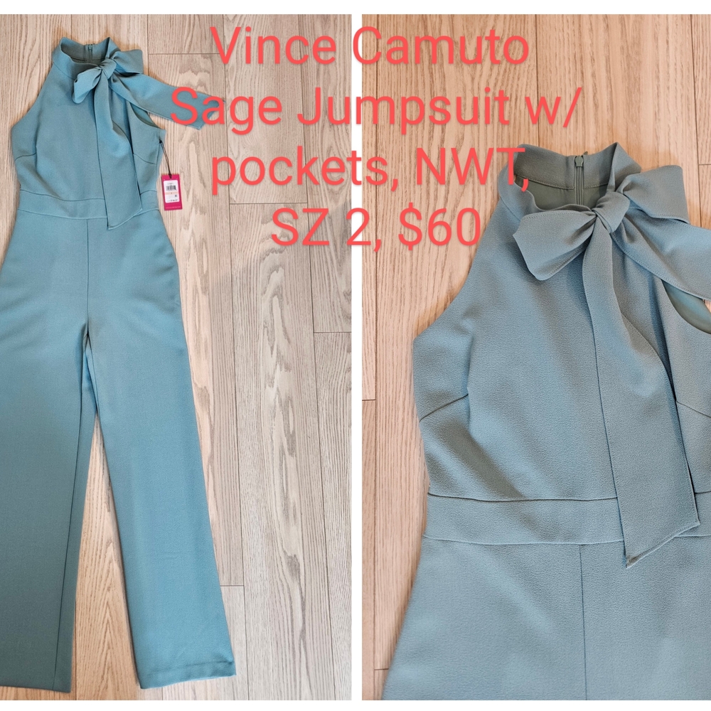 Vince Camuto Seafoam Green Jumpsuit with Pockets